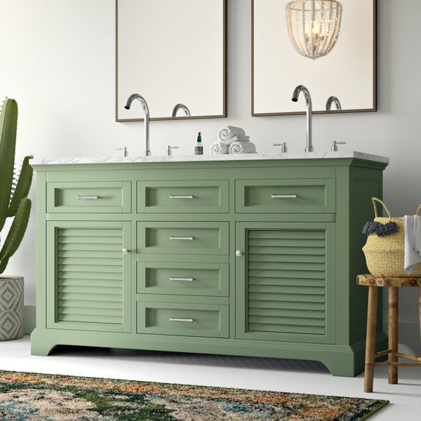 Mistana Hattie 60" Double Bathroom Vanity Base Only Wayfair